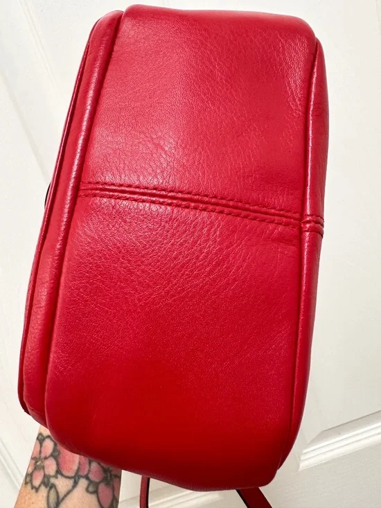 Coach Campbell Leather Camera Bag Red Y2K Inspired - Picture 8 of 13